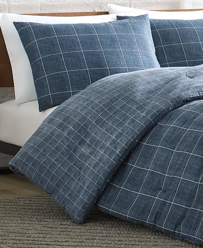 Kenneth Cole Holden Grid Twin Duvet Cover Set