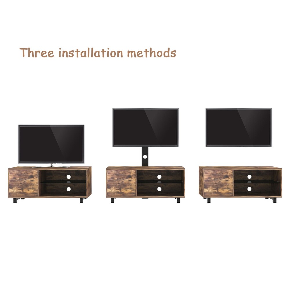 TV Stand  TV Console push to open Storage Cabinet for TV up to 65in