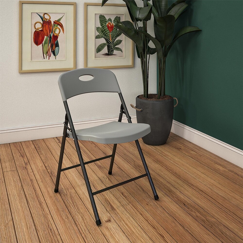 COSCO Solid Resin Indoor/Outdoor Plastic Folding Chair (4 Pack)