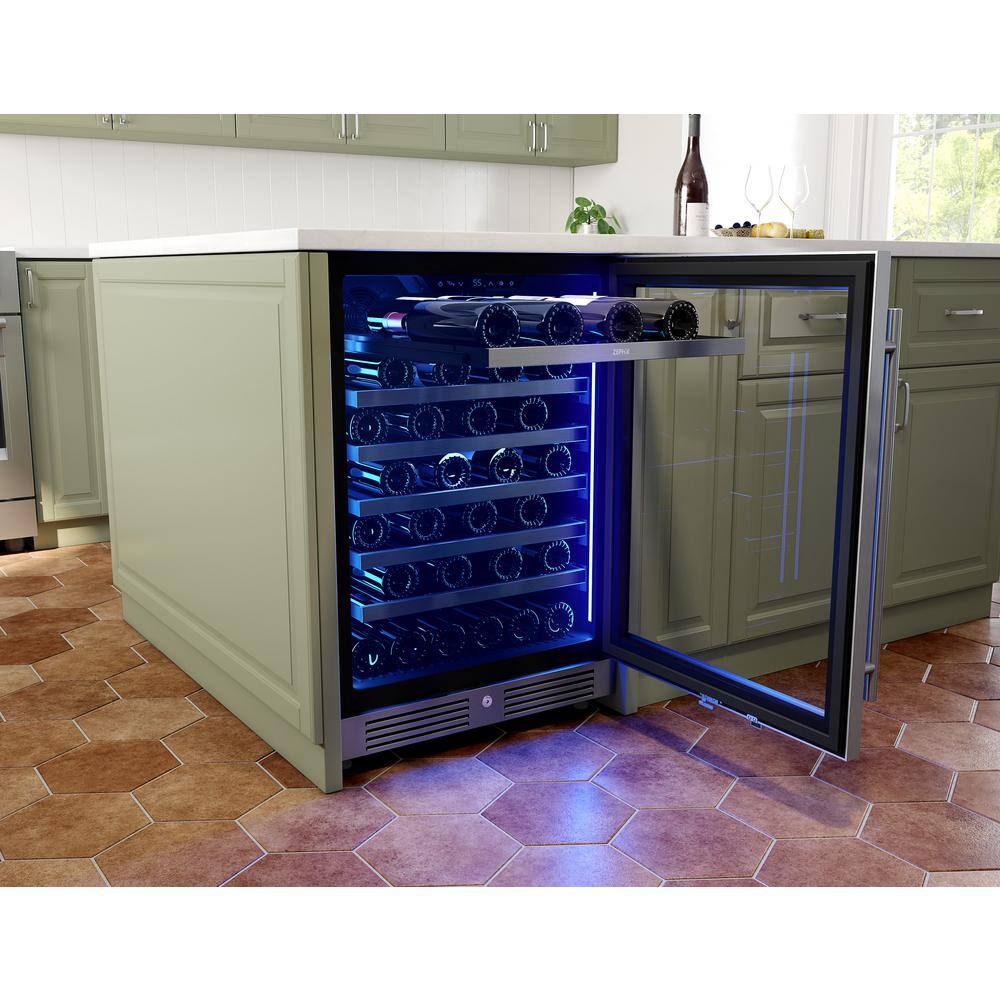 Zephyr Presrv 24 in. 53-Bottle Single Zone Wine Cooler PRW24C01CG