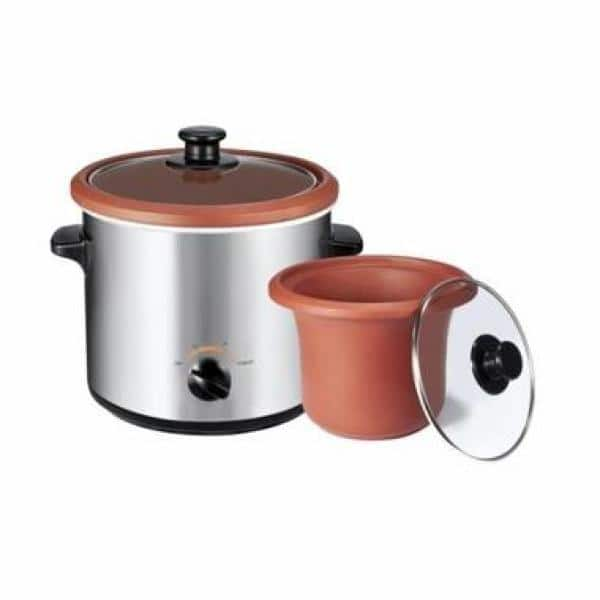 VITACLAY 2 qt. Silver Clay Yogurt Maker, Slow Cooker, and Baby Food Maker VS7600-2C