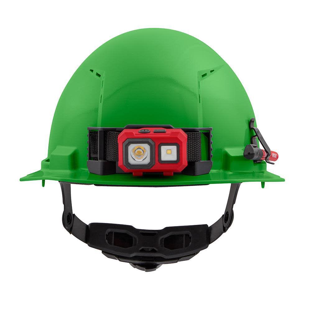 Milwaukee Green Front Brim Vented Hard Hat with 6pt Ratcheting Suspension Type 1 Class C 48-73-1226 from Milwaukee