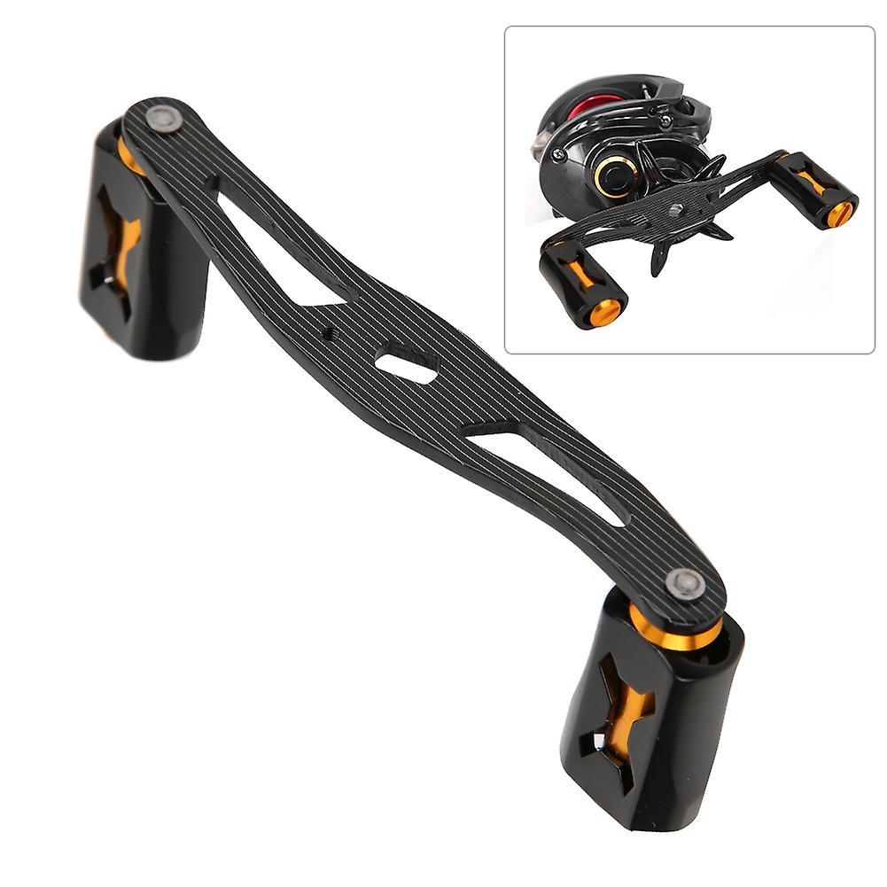 All Metal Strong Toughness Wiredrawing Process Beautiful Elegant Fishing Reel Rocker Arm Modified Accessoryblack + Gold