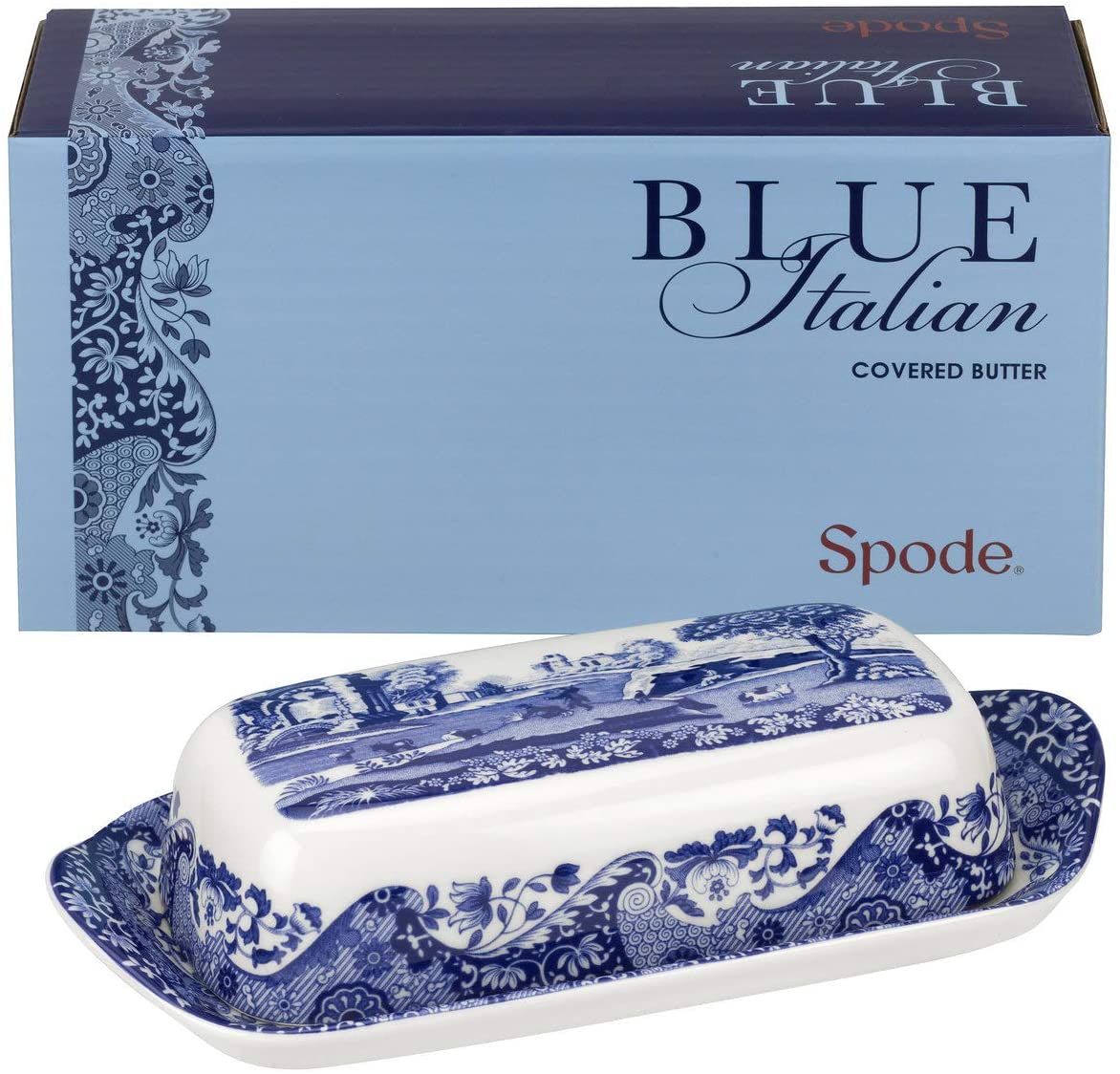 Spode BLUE ITALIAN Covered Butter Dish