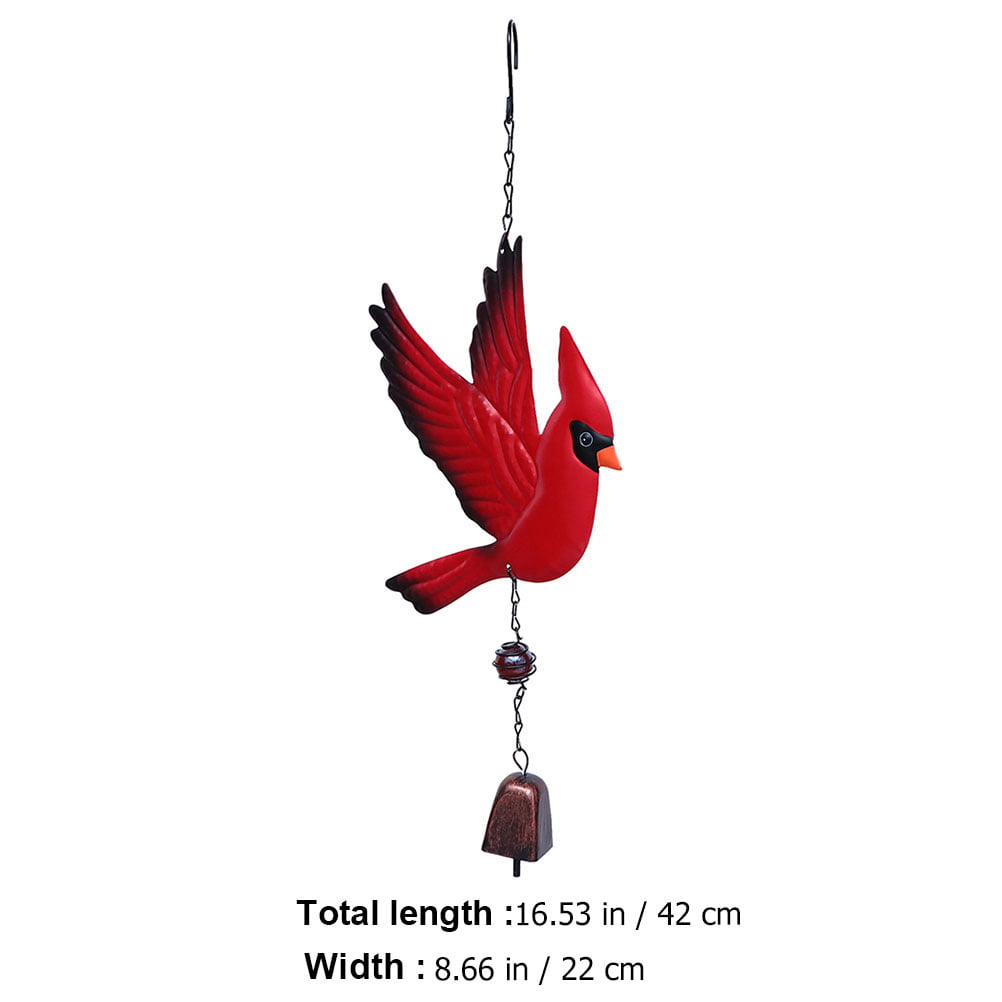 NUOLUX  Wind Bird Bell Chimes Car Wall Musical Dinner Bell Chimes BellsDoor Hanging Red Metal Outdoor Iron Garden Birds Cast