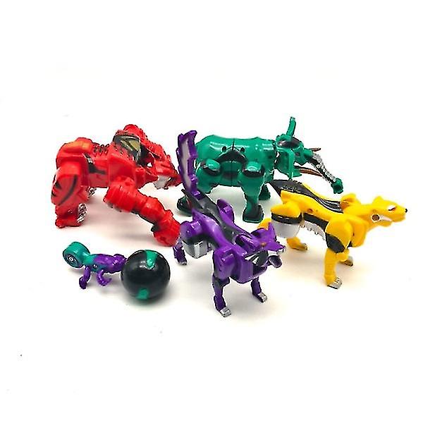 Transformation Dinosaur Robot Action Figures 5 In 1 Assemble Dinozords Ranger Megazord Children Toys