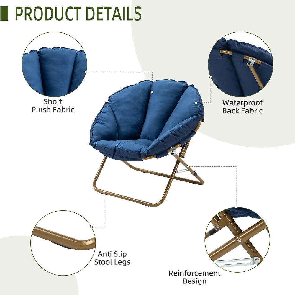 Folding lounge chair  balcony  home backrest  leisure chair  lazy sofa for pregnant women  moon chair