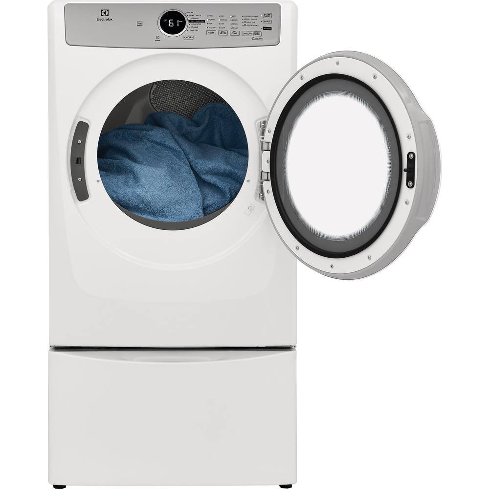 Electrolux 8 cu. ft. Electric Dryer Front Load in White ELFE7337AW