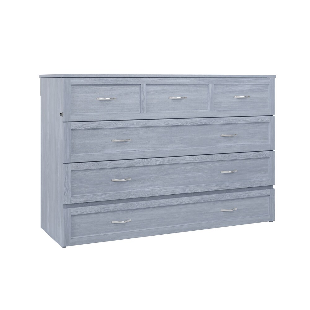 Northfield Queen Murphy Bed Chest in Driftwood