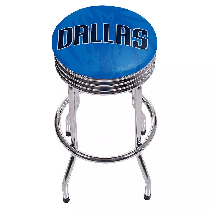 Dallas Mavericks Padded Ribbed Bar Stool