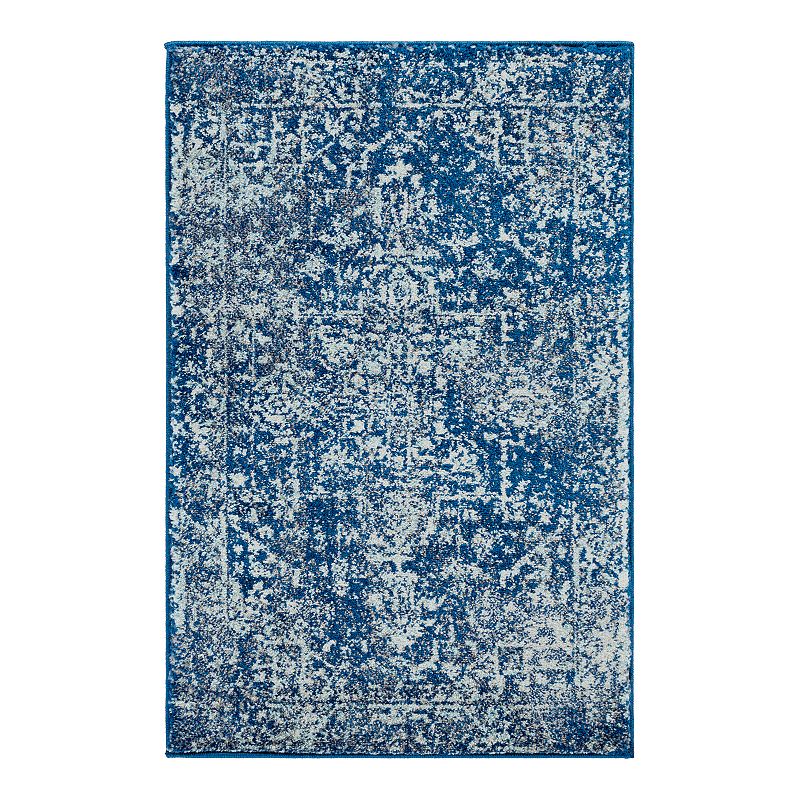 Decor 140 Astra Dark Blue Distressed Traditional Rug