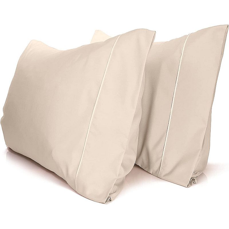 2PC Rayon From Ultra Soft Solid Performance Pillowcase Set - Luxclub