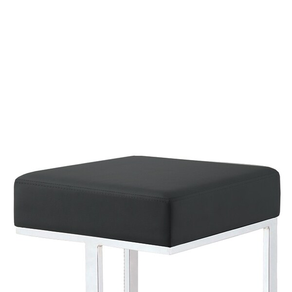 Silver Orchid Dennes Metal Counter Height Stool， Black