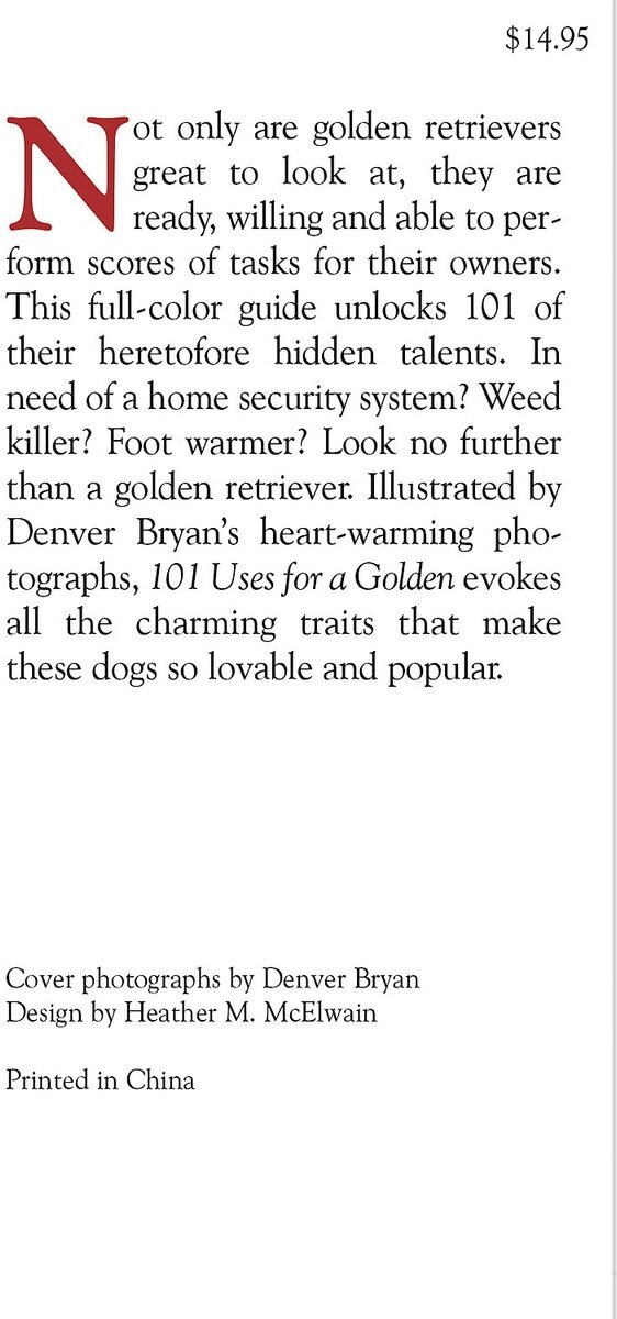 101 Uses For A Golden