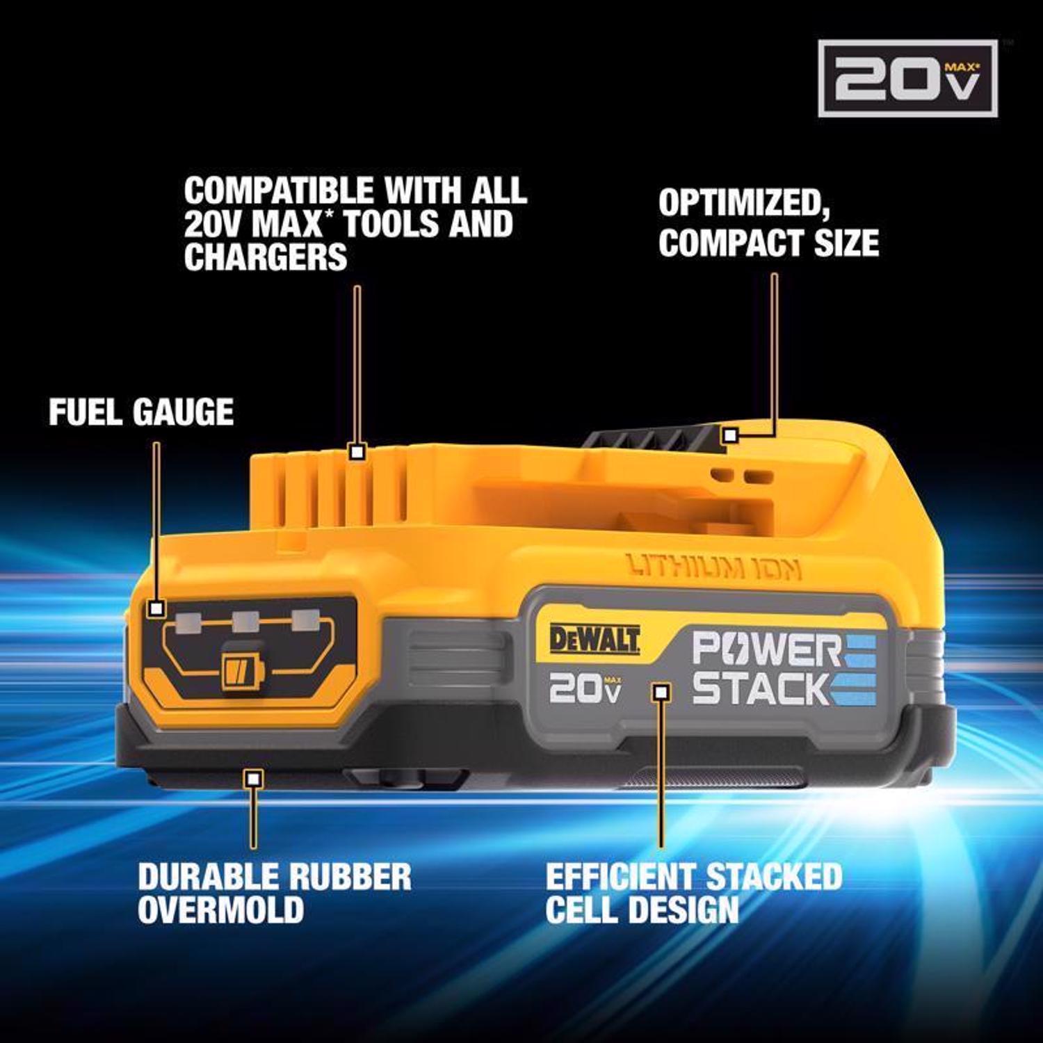 DW 20V MAX with POWERSTACK 1/4 in. Cordless Brushless Impact Driver Kit (Battery \u0026 Charger)