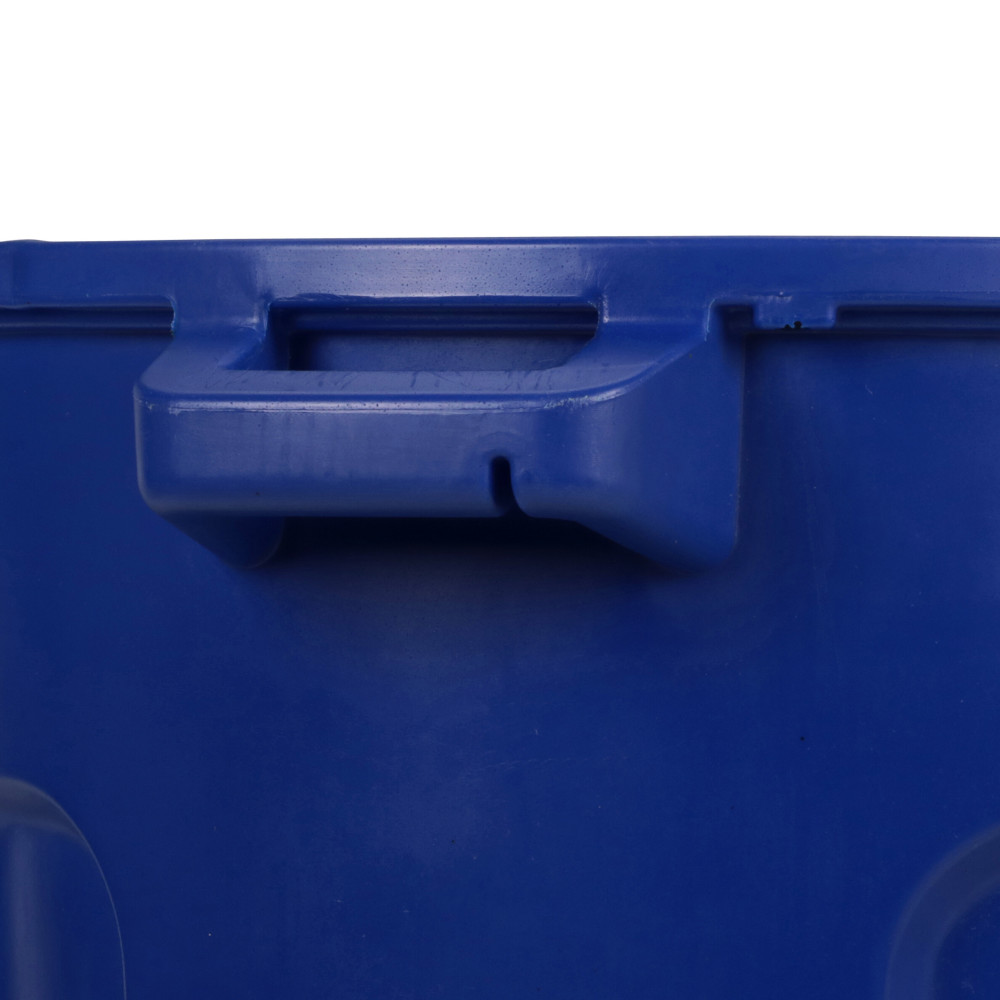 Toter 32 Gallon Round Trash Can with Lift Handle Blue ;