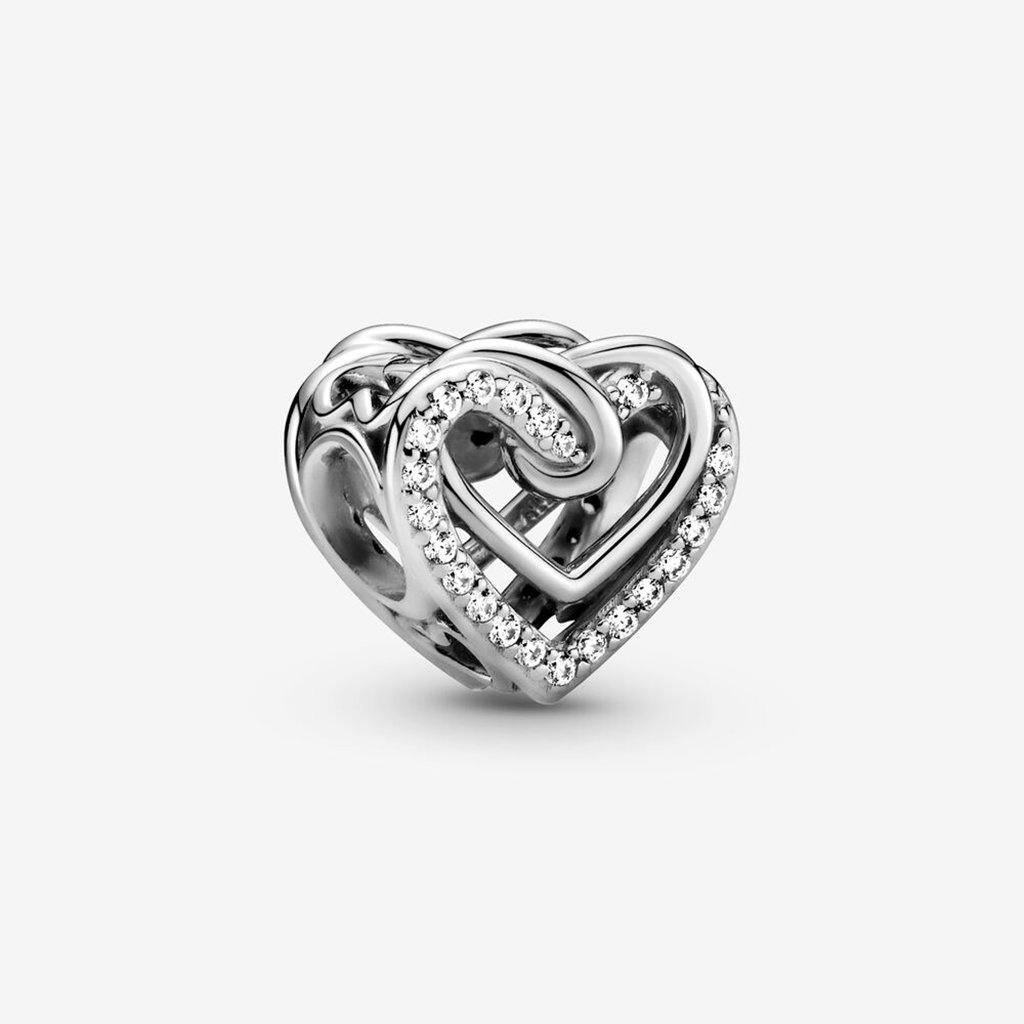 PANDORA  Sparkling Entwined Hearts Charm