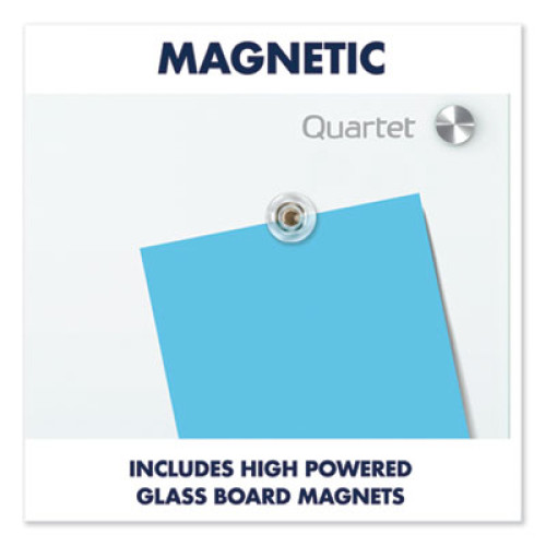 Quartet Infinity Magnetic Glass Marker Board， 96 x 48， White (G9648W)