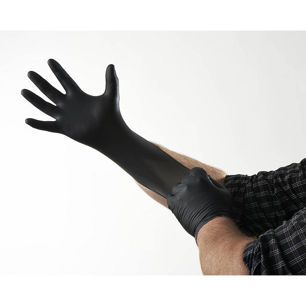 Venom Steel Heavy Duty Black Nitrile Gloves One Size Fits Most (50 per Box) VEN6045NH