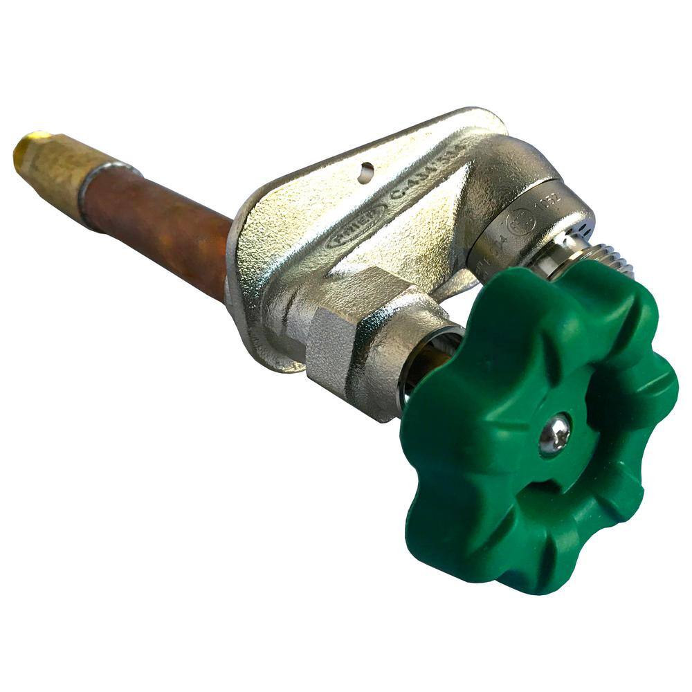 Prier Products 34 in. x 6 in. Brass MPT x FIP Self-Draining Heavy Duty Frost Free Anti-Siphon Wall Hydrant C-434T06