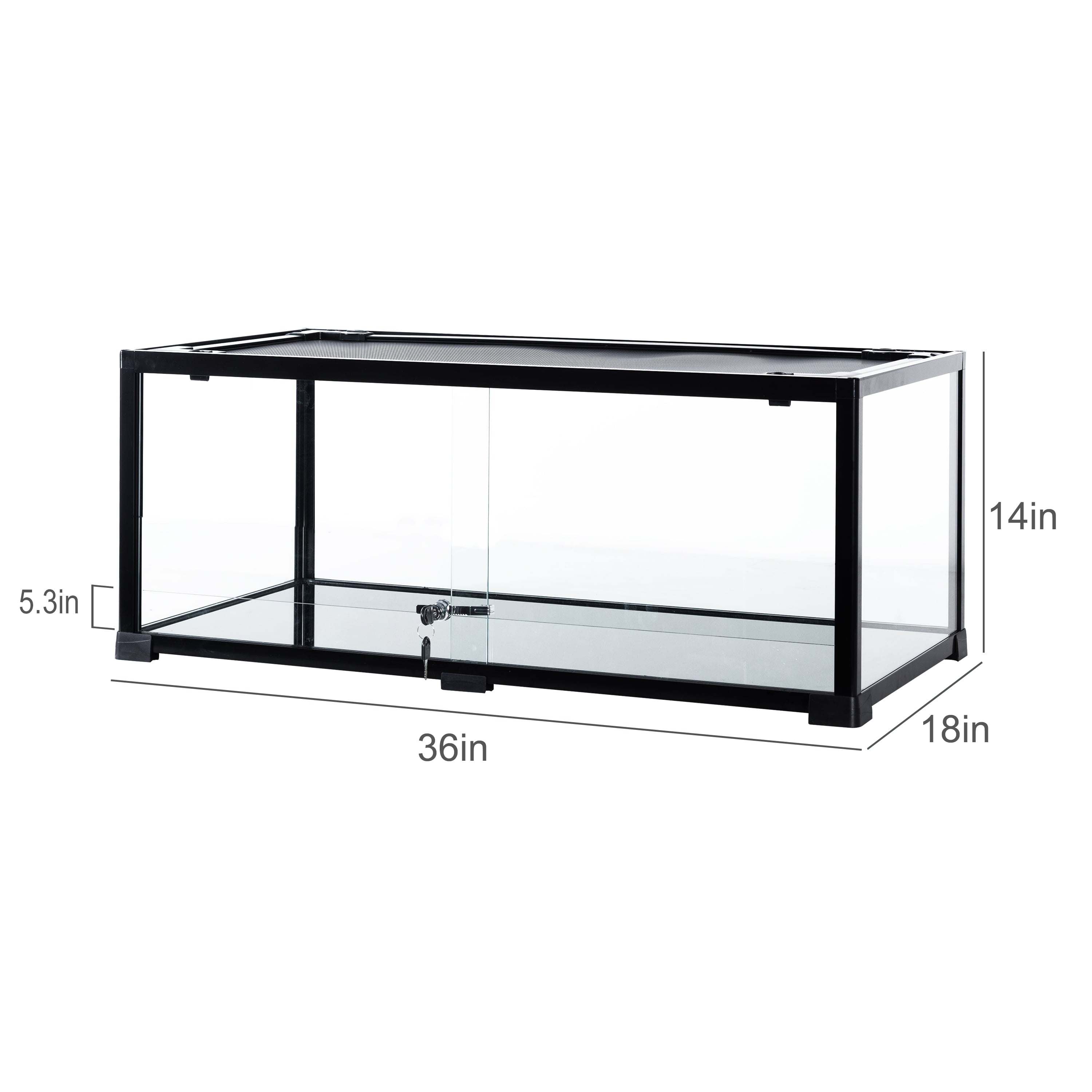 REPTI-ZOO Knock-Down 40 Gallon Glass Reptile Terrarium