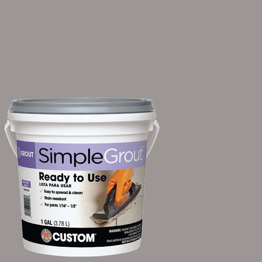 Custom Building Products SimpleGrout #165 Delorean Gray 1 gal. Pre-Mixed Grout PMG1651