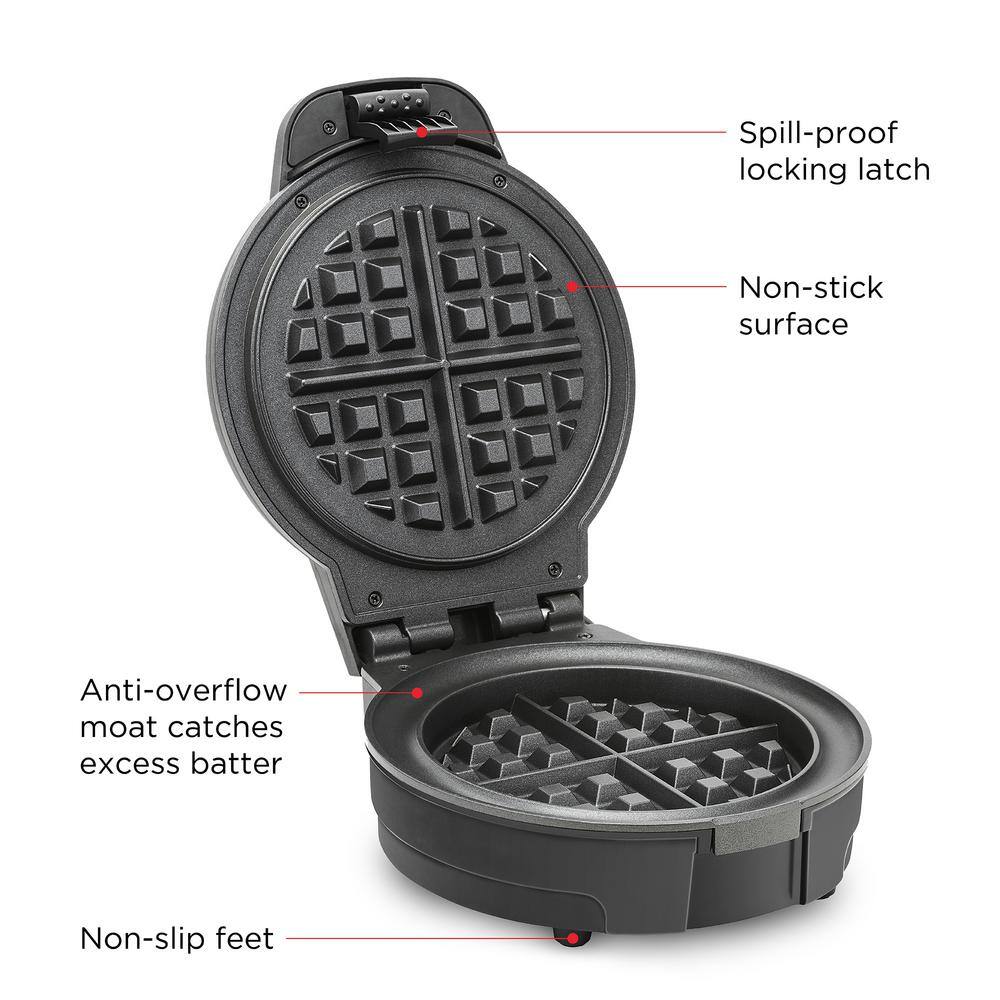 Chefman Anti-Overflow Belgian Waffle Maker with 7-Shade Settings and Non-Stick Plates RJ04-AO-4