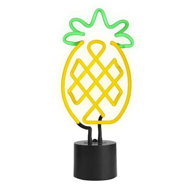 Amped amp Co Pineapple Neon Desk Light Yellow And Green