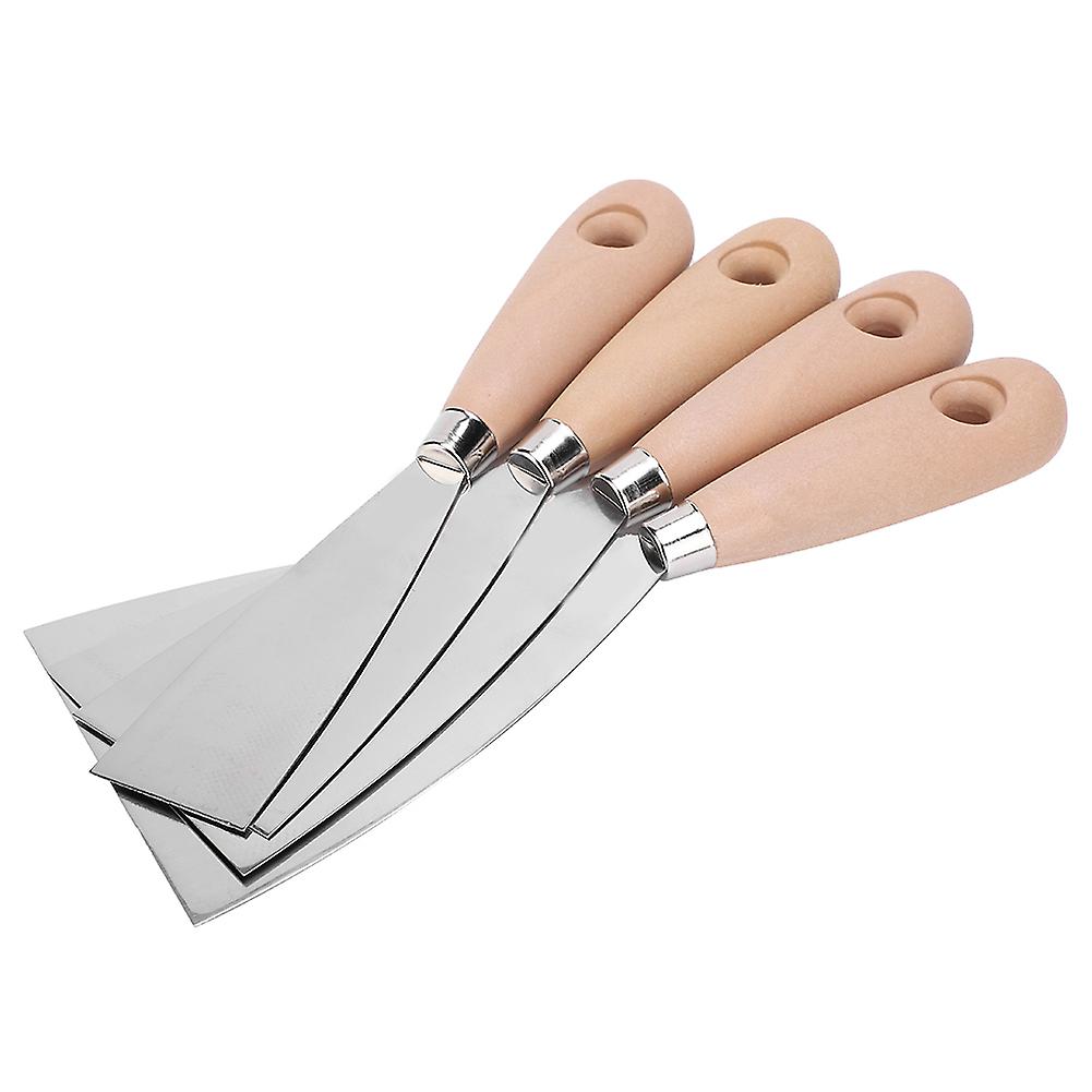 4pcs Putty Knife Stainless Steel Spatula Decoration Cleaning Scraper Tool Set