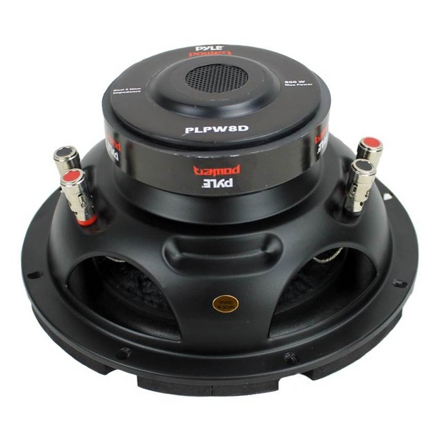 Pyle Plpw8d 8 Inch 800w Peak 4 Layer Dual Voice Coil Car Midrange Woofer Audio Speaker 4 Ohm W 89 Decibel Sensitivity 40 Oz Magnet Black