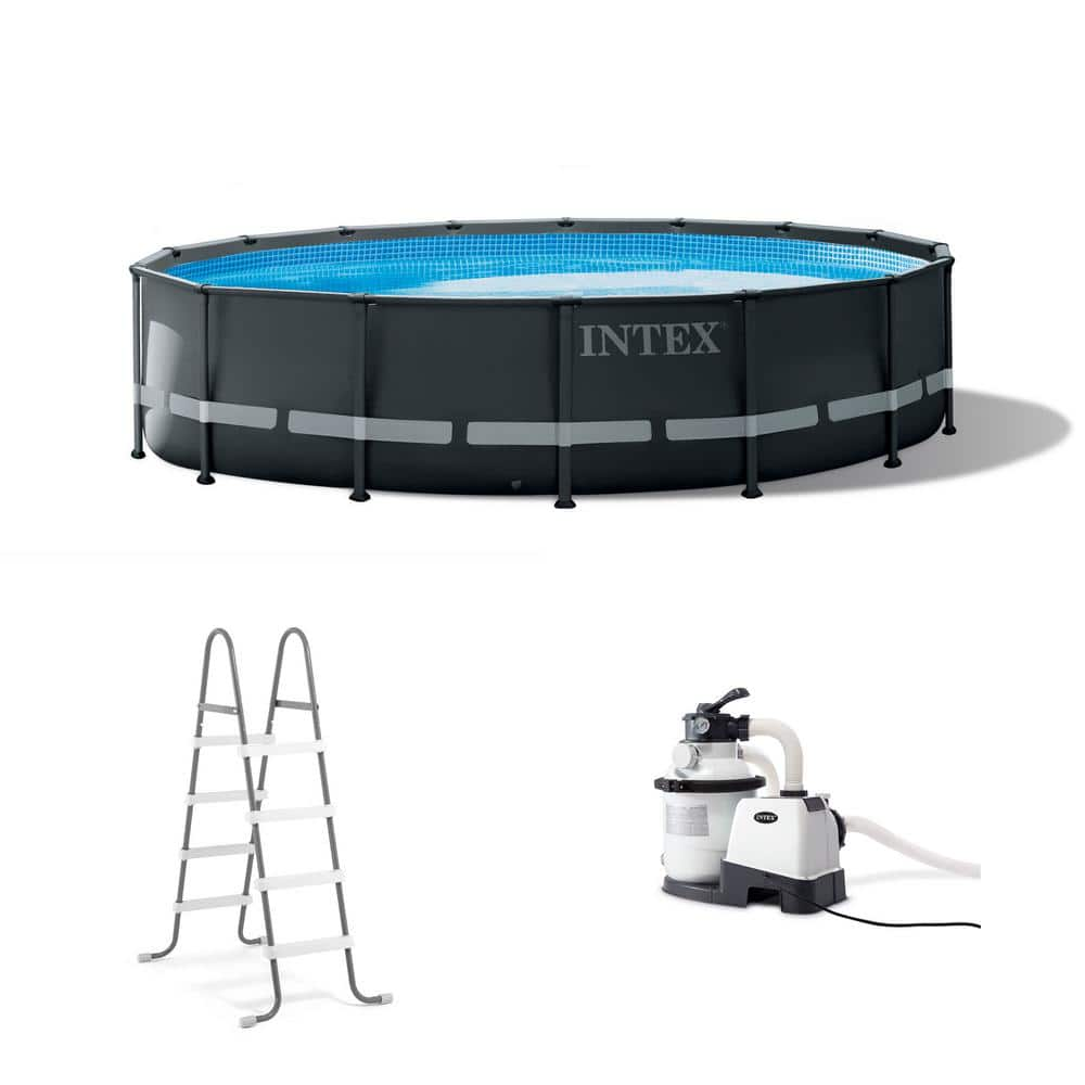 Intex 16 ft. x 48 in. Ultra XTR Round Frame Above Ground Swimming Pool Set with Pump 26325EH