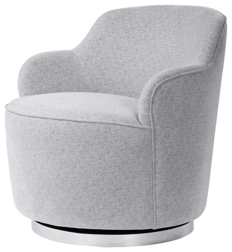 Uttermost Hobart Casual Swivel Chair   Modern   Armchairs And Accent Chairs   by Zin Home  Houzz