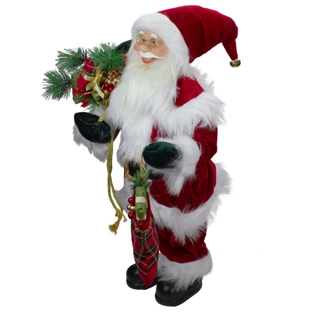 Northlight 2 x27 Standing Santa Christmas Figure With Presents