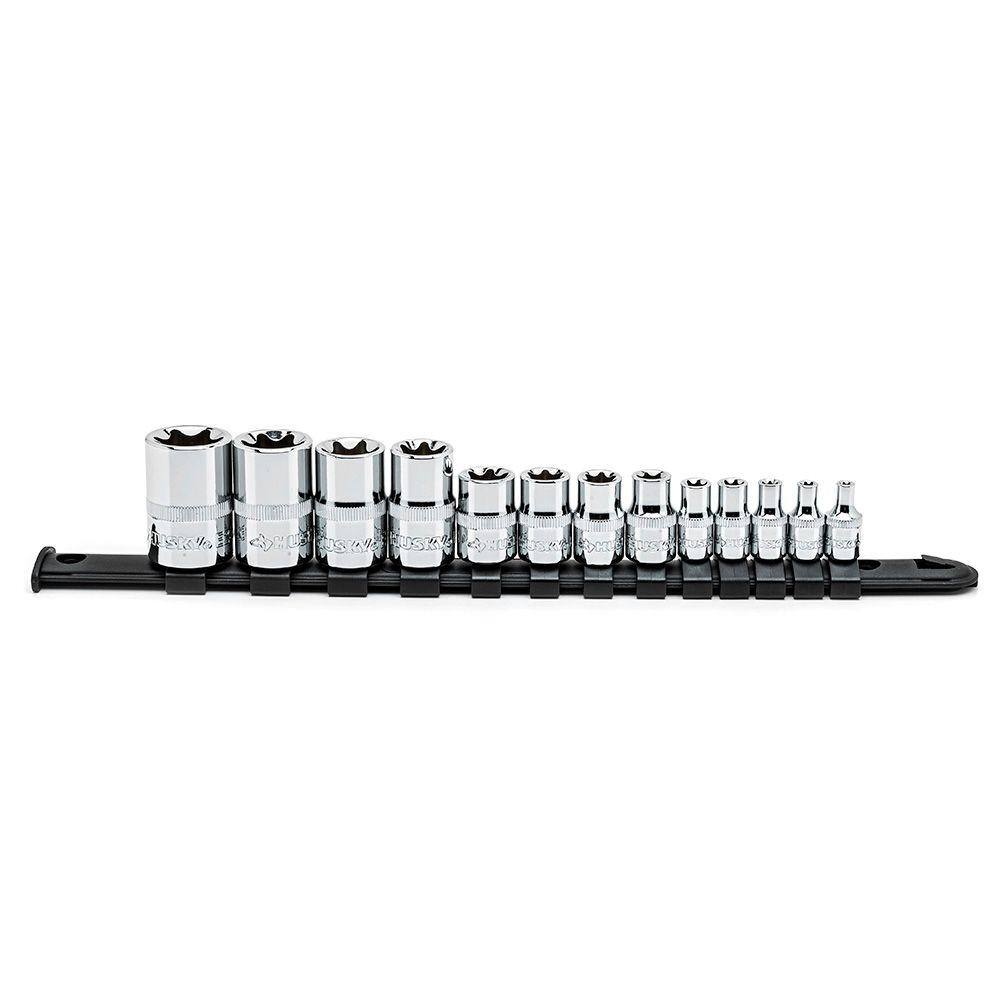 Husky 14 in.38 in.12 in. E-Torx Socket Set (13-Pieces) HETX13PC-02