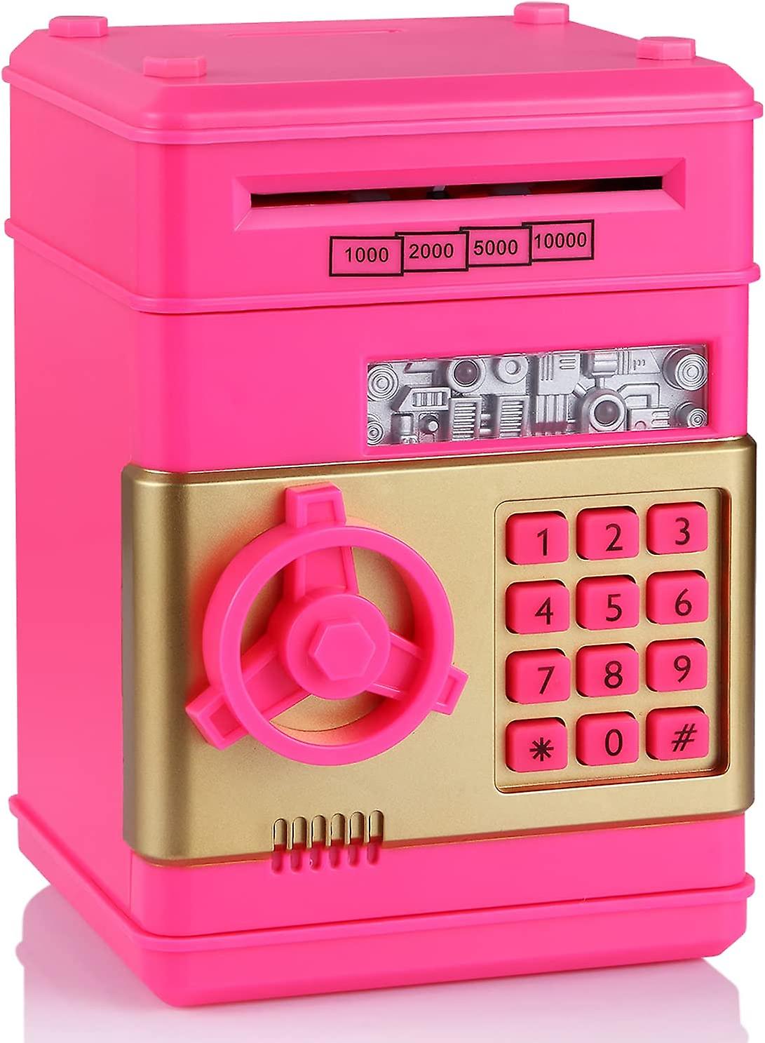 Piggy Bank For Boys Girls， Large Electronic Real Money Coin Bank With Safe Password Lock， Auto Scroll Paper Money Plastic Saving Box Toy， Gift For Kid