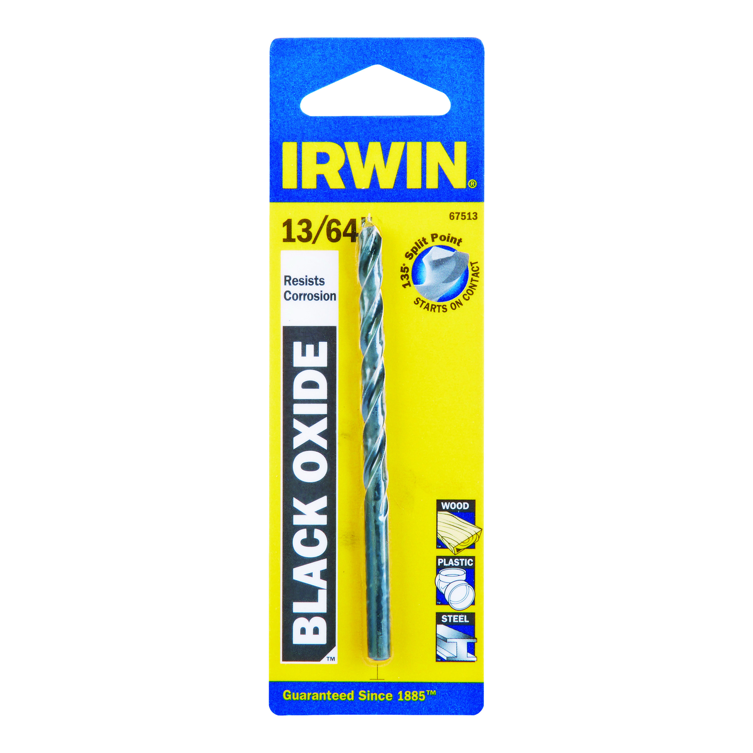 Irwin 13/64 in. X 3-5/8 in. L High Speed Steel Drill Bit 1 pc