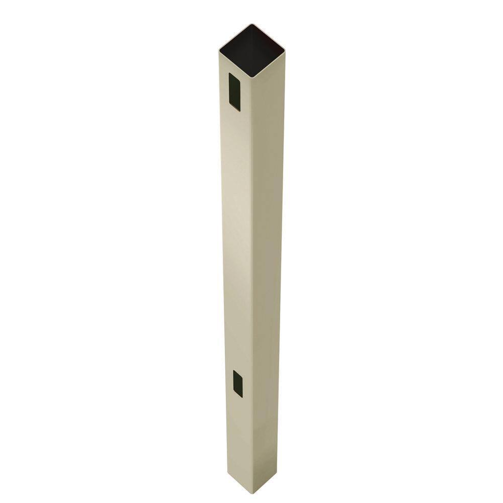 Veranda Pro Series 5 in. x 5 in. x 8 ft. Tan Vinyl Woodbridge Routed End Fence Post 118668