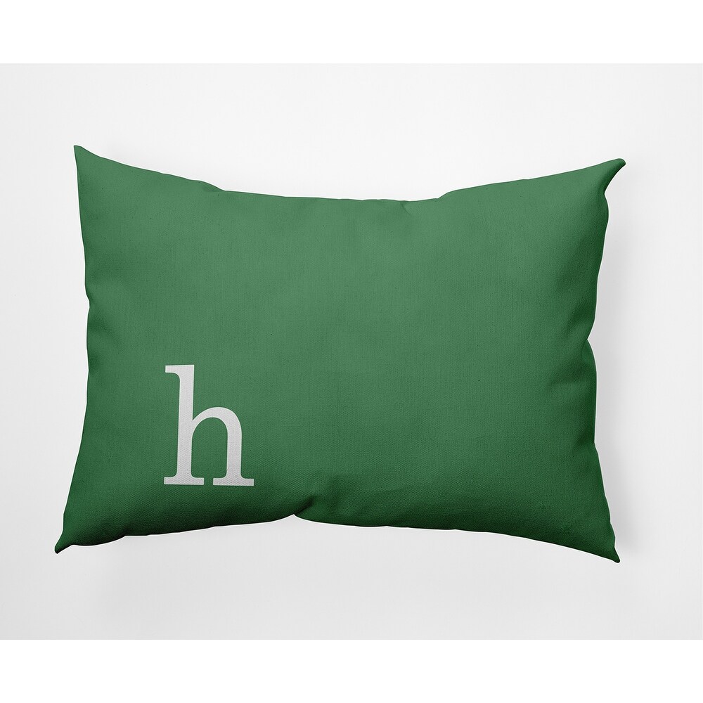 Modern Monogram Indoor/Outdoor Throw Pillow H