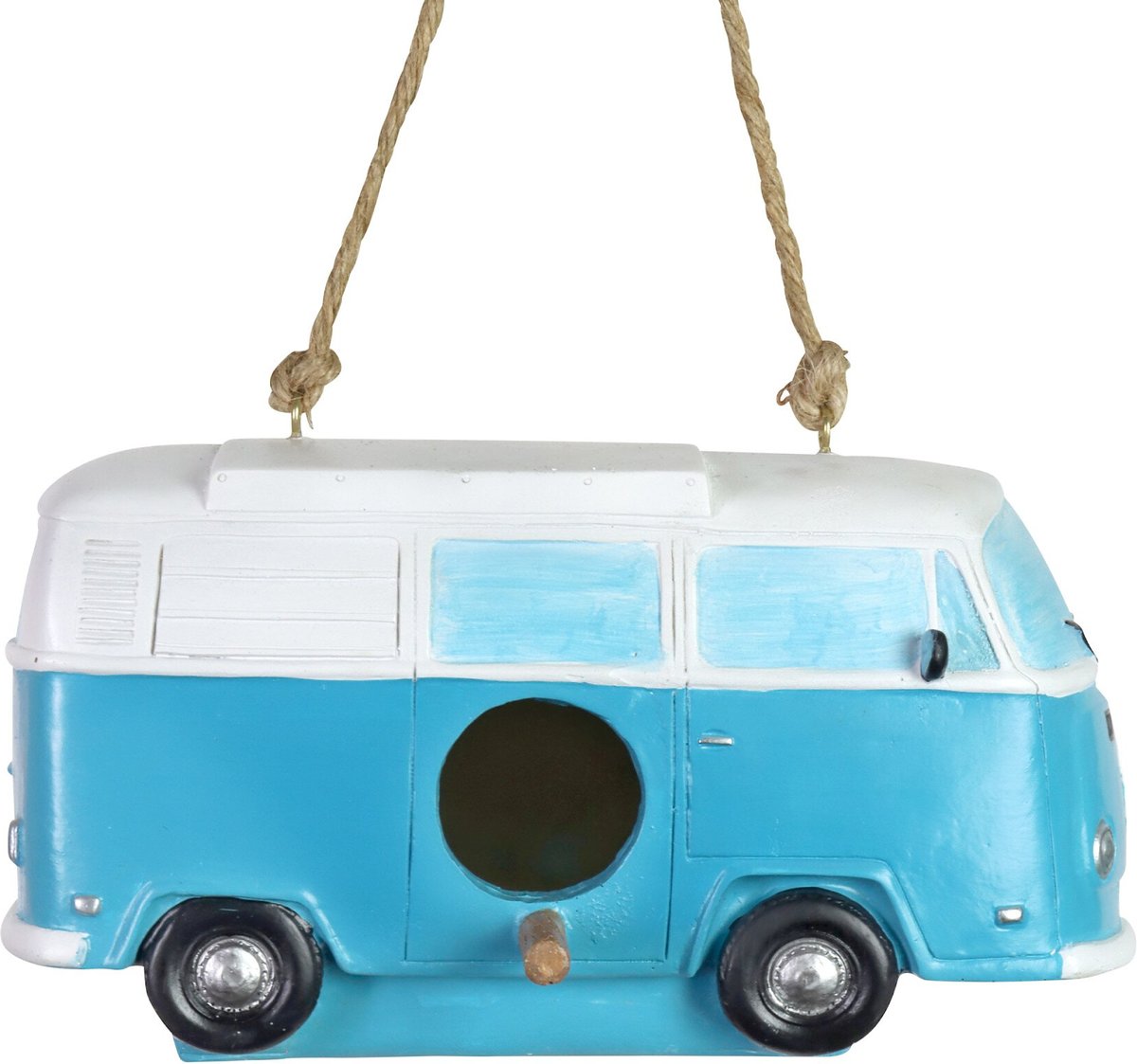 Exhart Vintage Blue Van Hanging Bird House