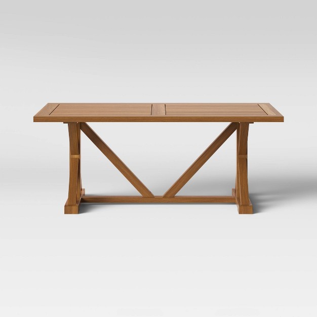 Morie Farmhouse Wood Rectangle Dining Table