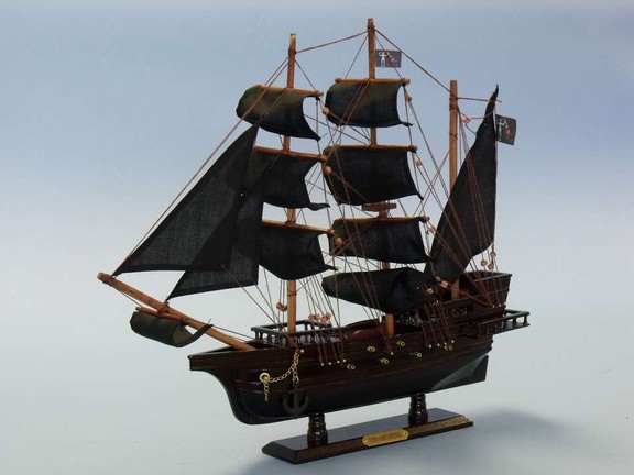 Handcrafted Model Ships QA20 Wooden Blackbeard's Q...