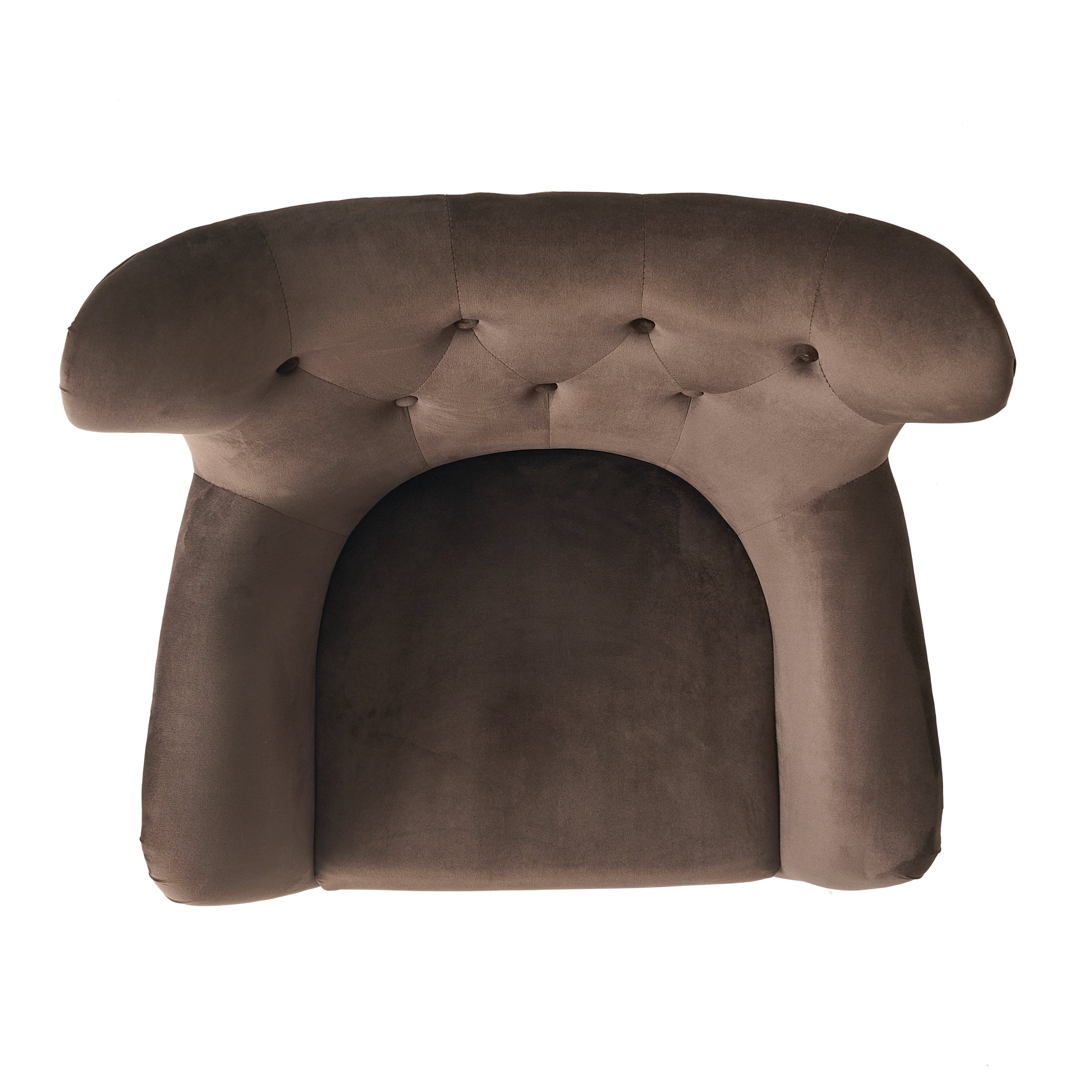 Danielle Brown Velvet Arm Chair