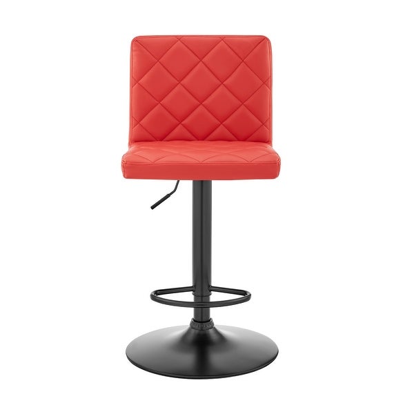 The Duval Adjustable Faux Leather Swivel Bar Stool