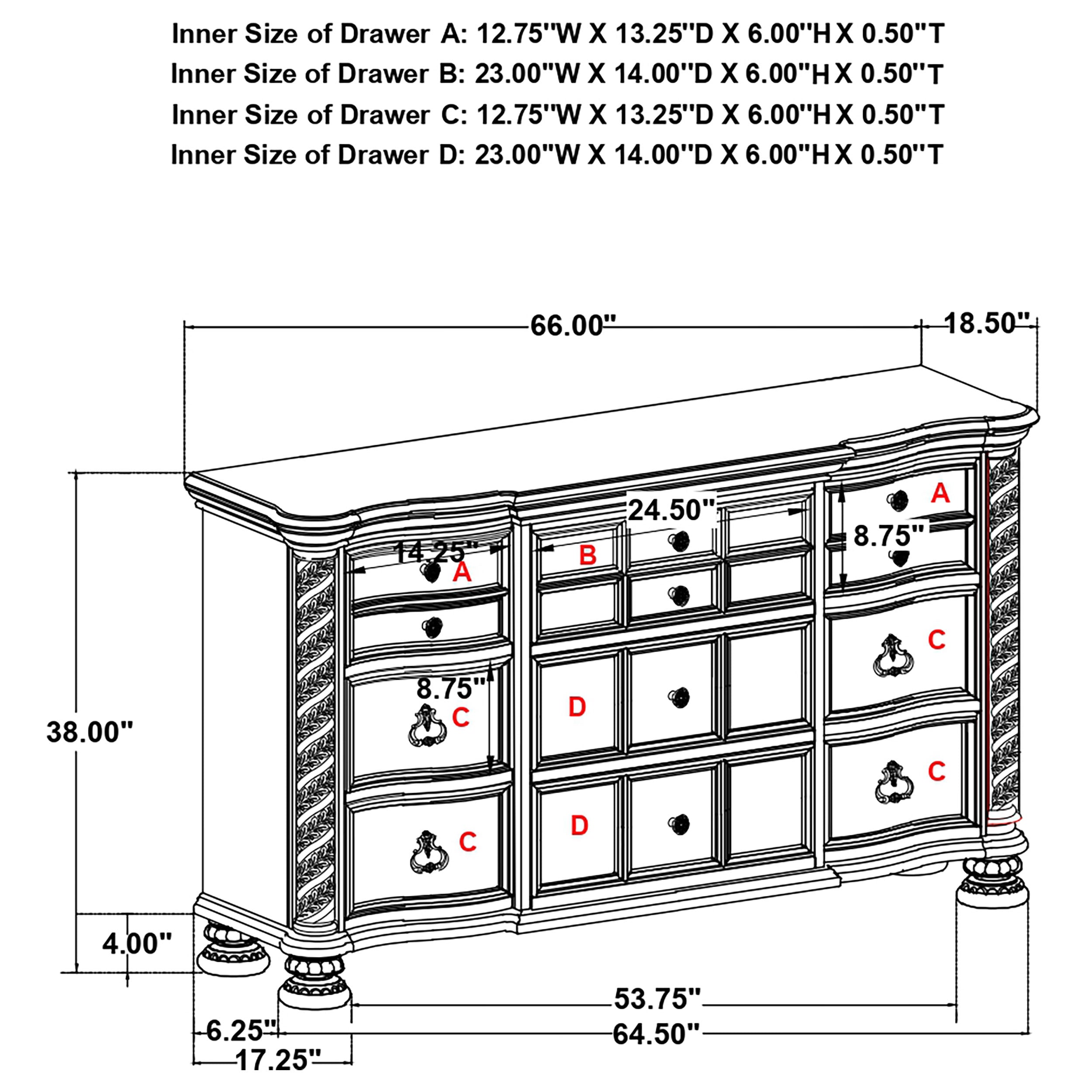 Emmett 5-Piece California King Bedroom Set Walnut-224441KW-S5