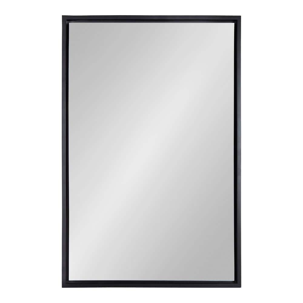 Kate and Laurel Medium Rectangle Black Modern Mirror (36 in. H x 24 in. W) 217795