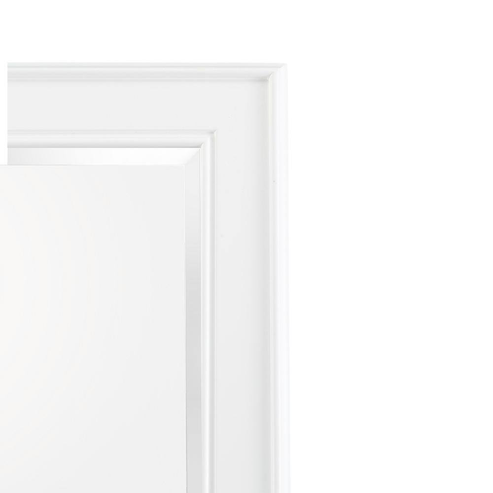 Home Decorators Collection 60 in. W x 31 in. H Framed Rectangular Beveled Edge Bathroom Vanity Mirror in White GAWM3160