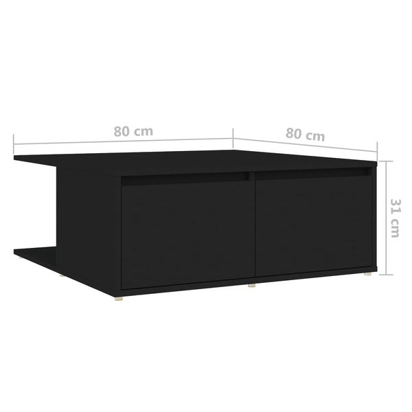 vidaXL Coffee Table Black 31.5