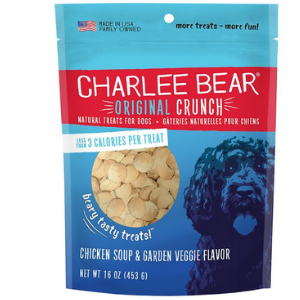 Charlee Bear Chicken Soup and Garden Veggie Flavor Dog Treats， 16-oz bag