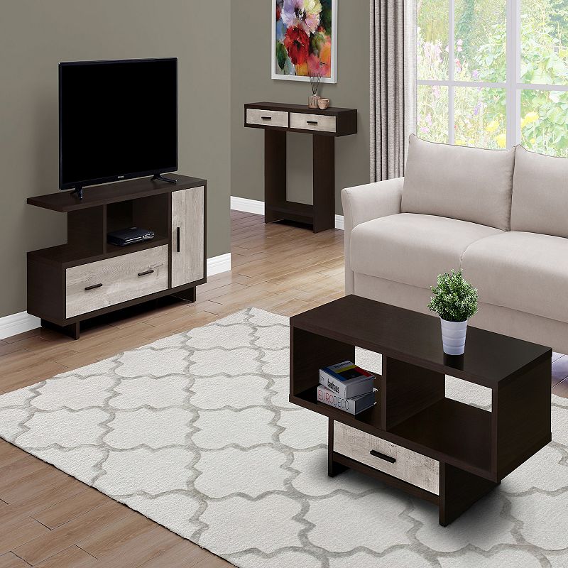 47.25 Taupe Brown Contemporary Rectangular TV Stand