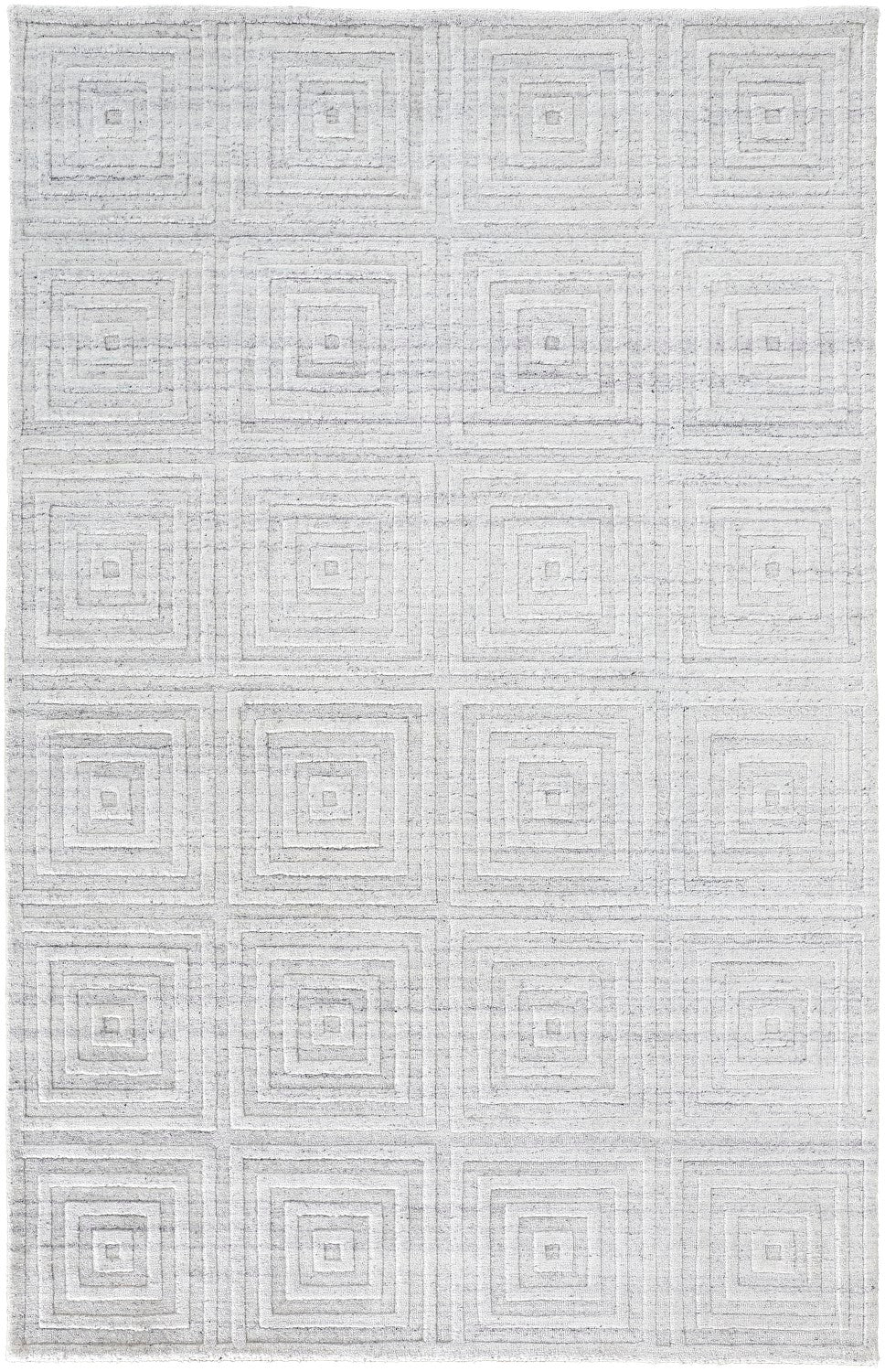 Tatem Hand Woven Linear White/Gray Rug